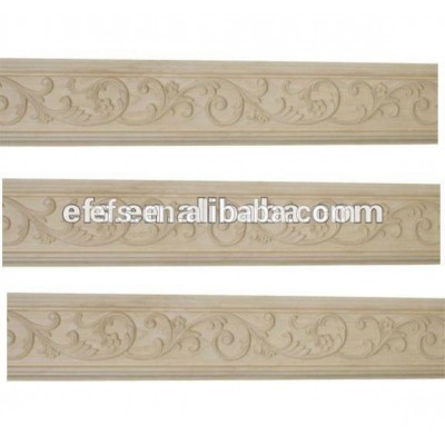 2019 Made in china excellent hand carving wooden ornamental mouldings(EFS-M-043)