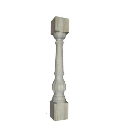 unfinished solid wood hand carved roman column